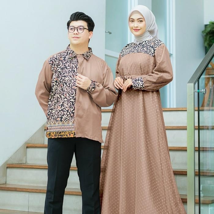 Couple Batik Faizal Baju Couple Cewek Cowok Baju Couple Kekinian Gamis Dan Kemeja Fashion Muslim Bis