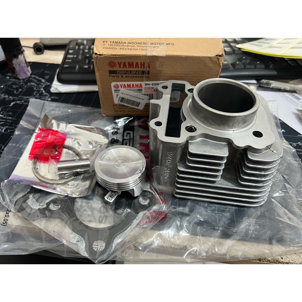 BLOK SET PISTON KOMPLIT Cylinder Block Assy Mio M3 Blok Seher Mio M3 2PH BLOK PISTON SET