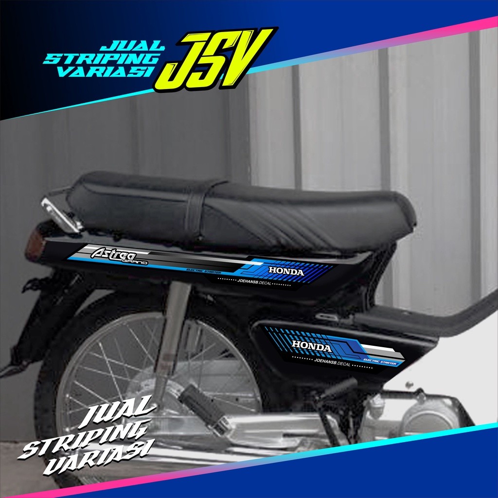Striping Astrea Grand Variasi | Stiker Astrea Grand | Sticker Astrea Bulus Motif Klasik Original Blu