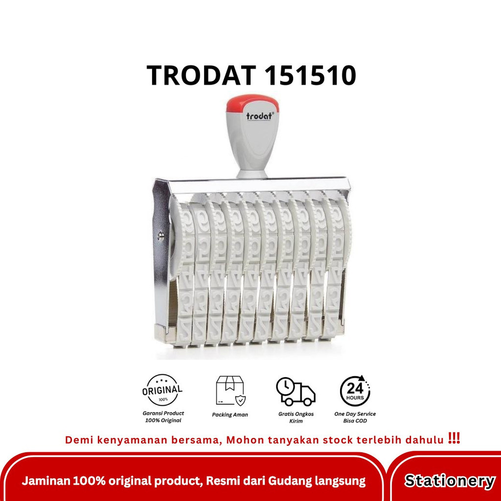 

STEMPEL ANGKA 10 DIGIT TRODAT 151510 - 15 MM