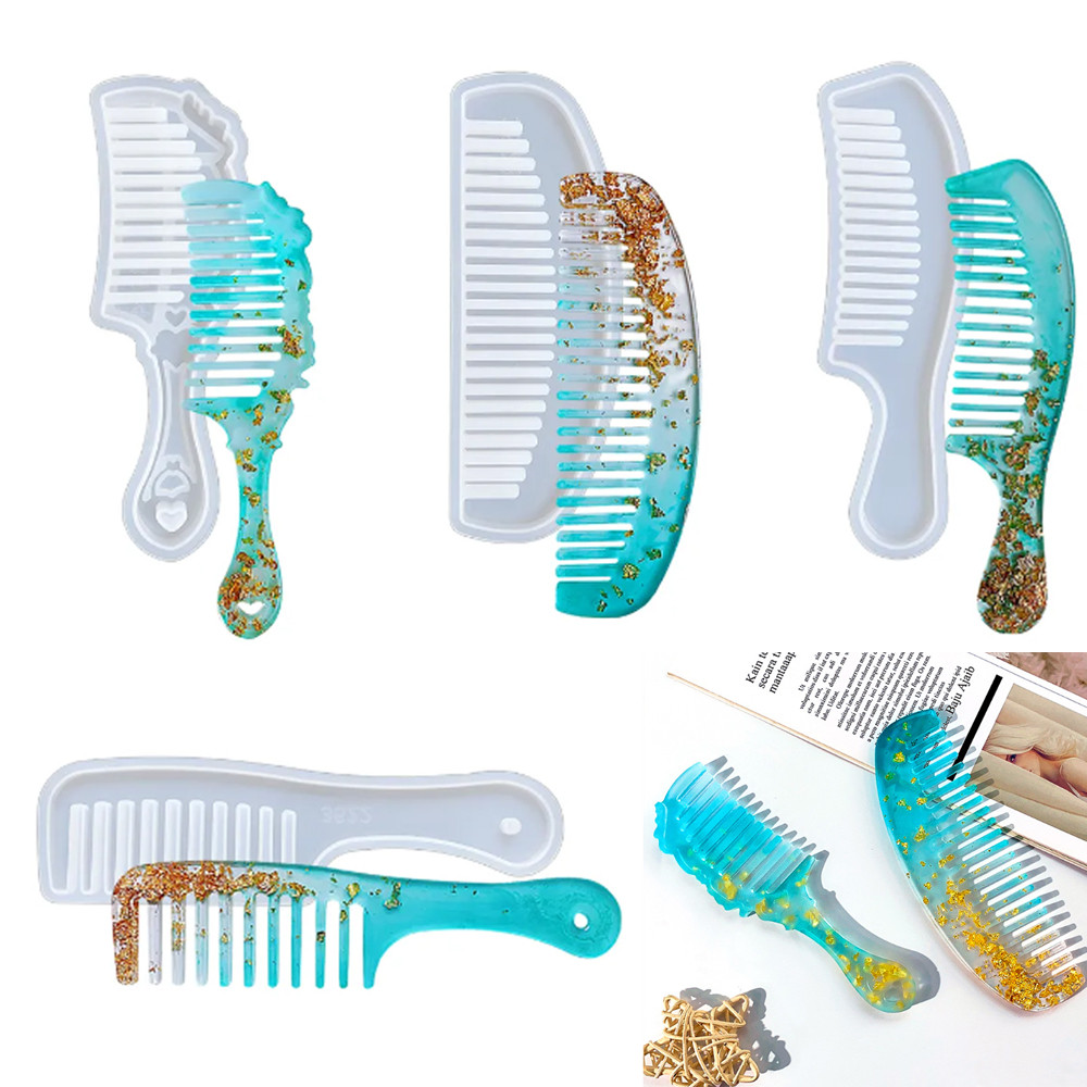 

Comb Mold DIY Resin Epoxy Jewelry Making Crafting Polymer Silicone Mold Creative DIY Handicraft Comb Decoration Tool Gift
