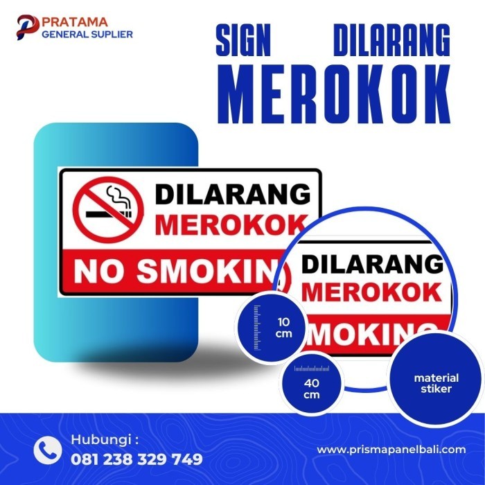 Sign Stiker Dilarang Merokok