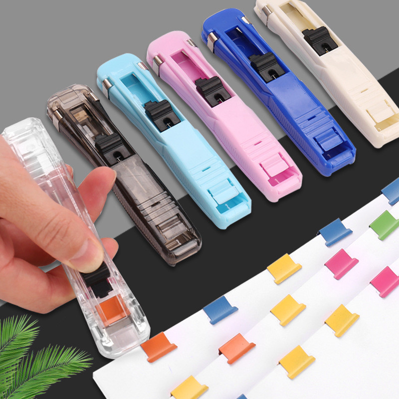 

Push Clamp Clipper Paper Handheld Machine Binding Paperless Supplies Clip Push Clamp Cliper Stapler Refills Not Damage Paper