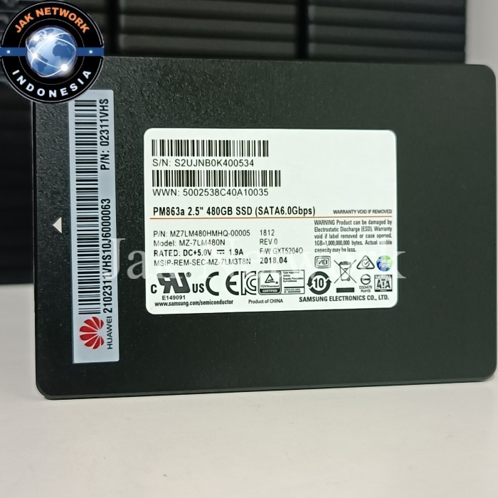 SSD Server Samsung PM863a 480GB Enterprise GARANSI 6 BULAN