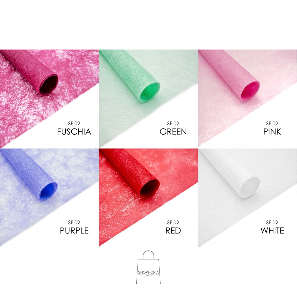 

Flower Bouquet Wrapping Silk Tissue Paper Non woven Premium Kertas Pembungkus Buket BungaSerat Fiber SF 02 Series