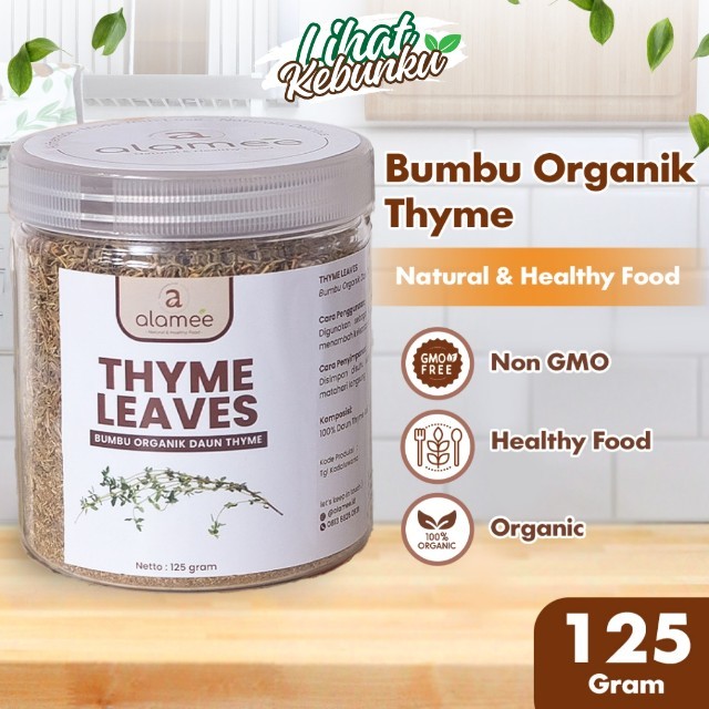

ALAMEE Thyme Kering Tanpa Campuran Daun Timi Bumbu Dapur Organik Garnish Dried Leaves Murni 125gr LIHAT KEBUNKU