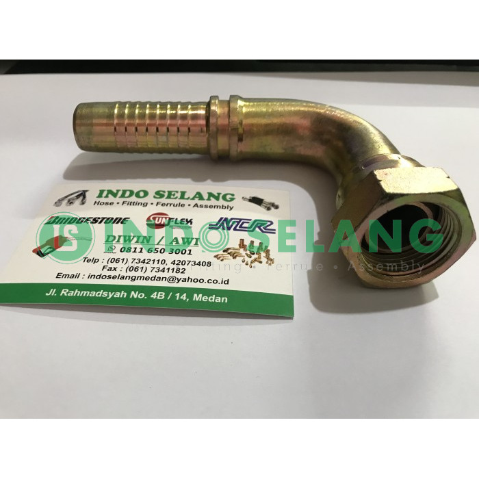 FITTING HOSE HYDRAULIC 04-04 NU 90 ( FITTING 1/4" NU 90 )