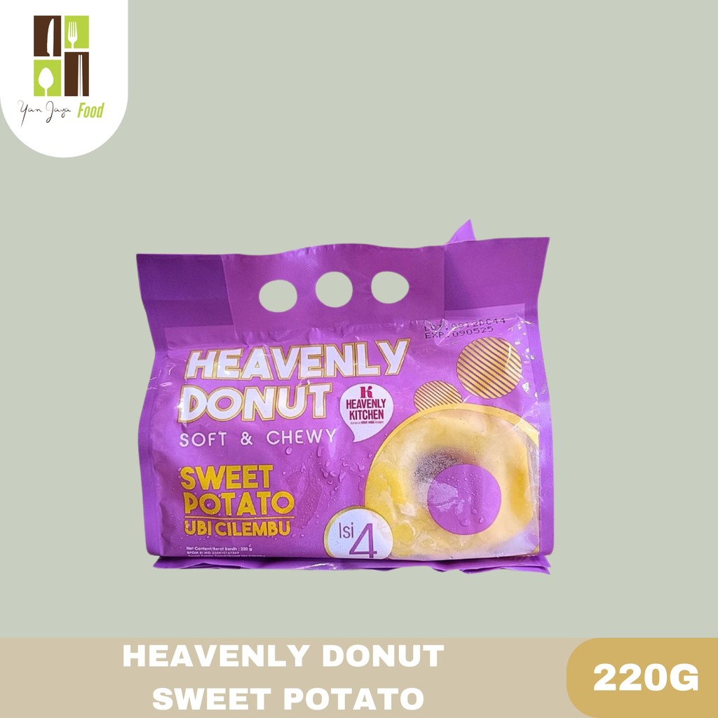 

Heavenly Donut / Donut Sweet Potato / Donat Rasa Ubi Cilembu 220g 1 pack isi 4 pcs