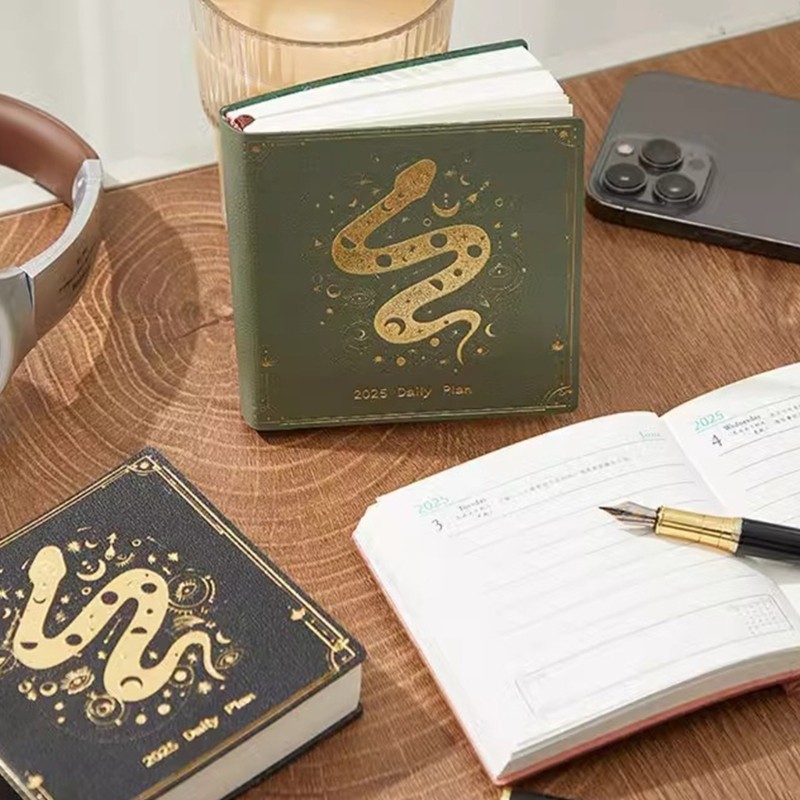 

2025 Daily Planner 1 Day Per Page Pocket 2025 Planner 4x4Inch Hardcover Planner Notebook Dated Page for Women Student