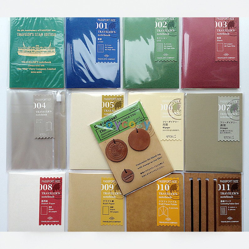

Midori TN Traveler's Notebook Passport Size Refill, Especially for The Exquisite Traveler's Notebook, Free Combination