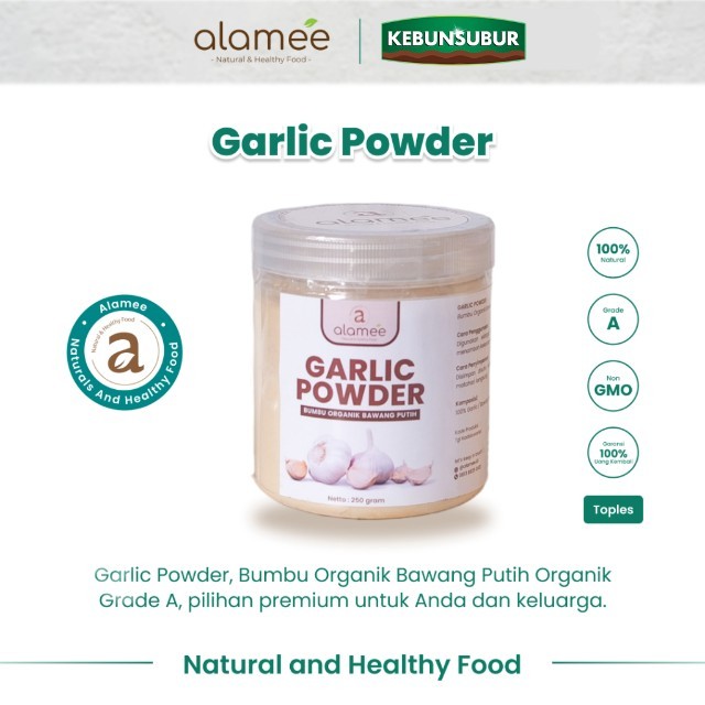 

ALAMEE Bawang Putih Bubuk Garlic Powder Ground Bumbu Dapur Organik Instan Murni Asli Seasoning kebunsubur Kebunsubur