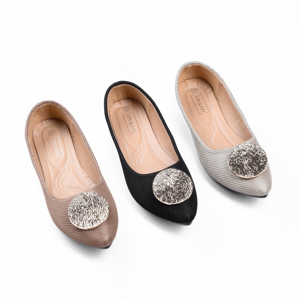 CUCI GUDANG Minzy Sepatu Flat Wanita – Elegan & Nyaman Cocok untuk Kerja, Kuliah Pesta Terbaru 2025 