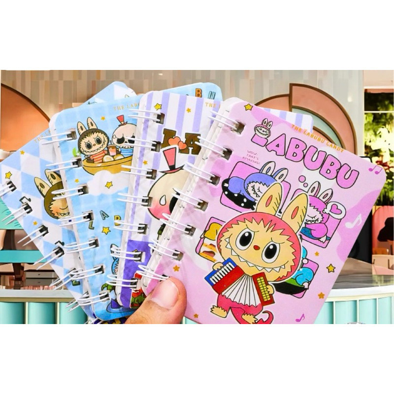 

(CCK STORE) notebook Labubu premium / Buku Catatan premium A7 80 Lembar Coil Book Jurnal Motif Ring