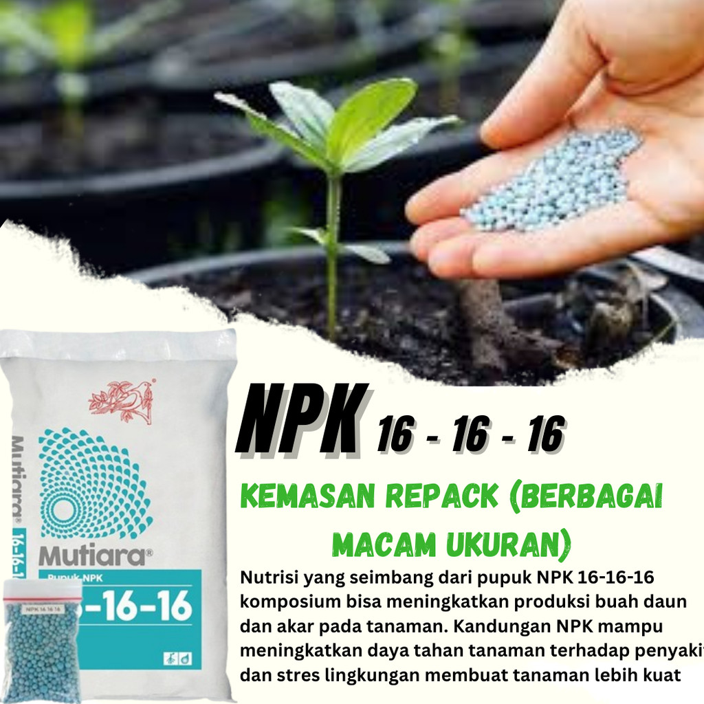 Pupuk Booster Pelebat Buah Daun Dan Akar Npk 161616 Kompositum npk  tanaman hias bunga sawit