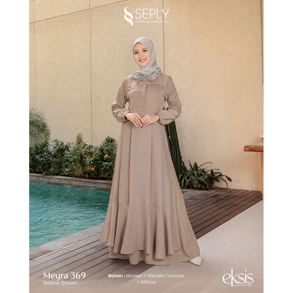 Ready Gamis Wanita Dewasa Polos Meyra 369 Cantik dan Anggun Original By Seply