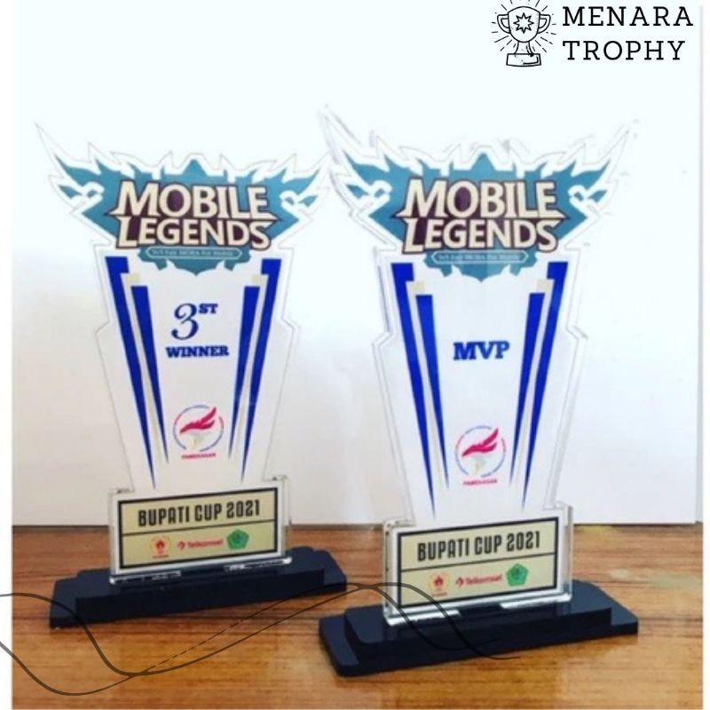 Piala Mobile Legend Piala E Sport Plakat ML Plakat Mobile Legend Akrilik