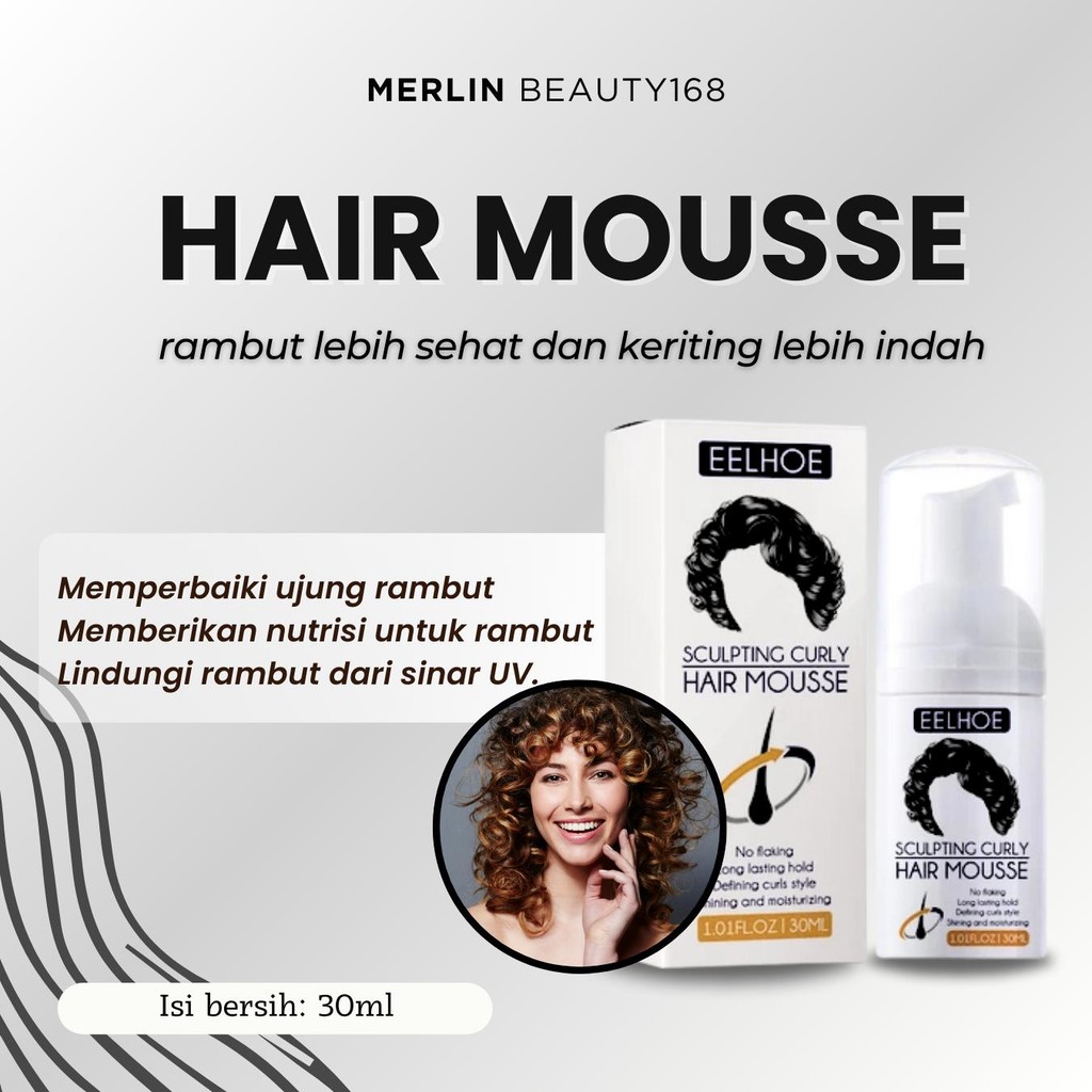 Eelhoe Sculpting Curly Hair Mousse Perfect Curly Hair Quick-acting Prevent Frizz, Restore Elasticity