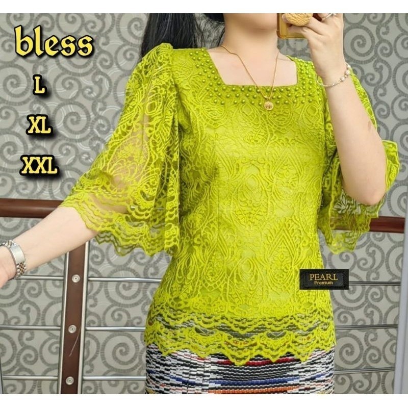BF28  BLUS BROKAT DEWASA /ATASAN KEBAYA PESTA WANITA KONDANGAN MUTIARA