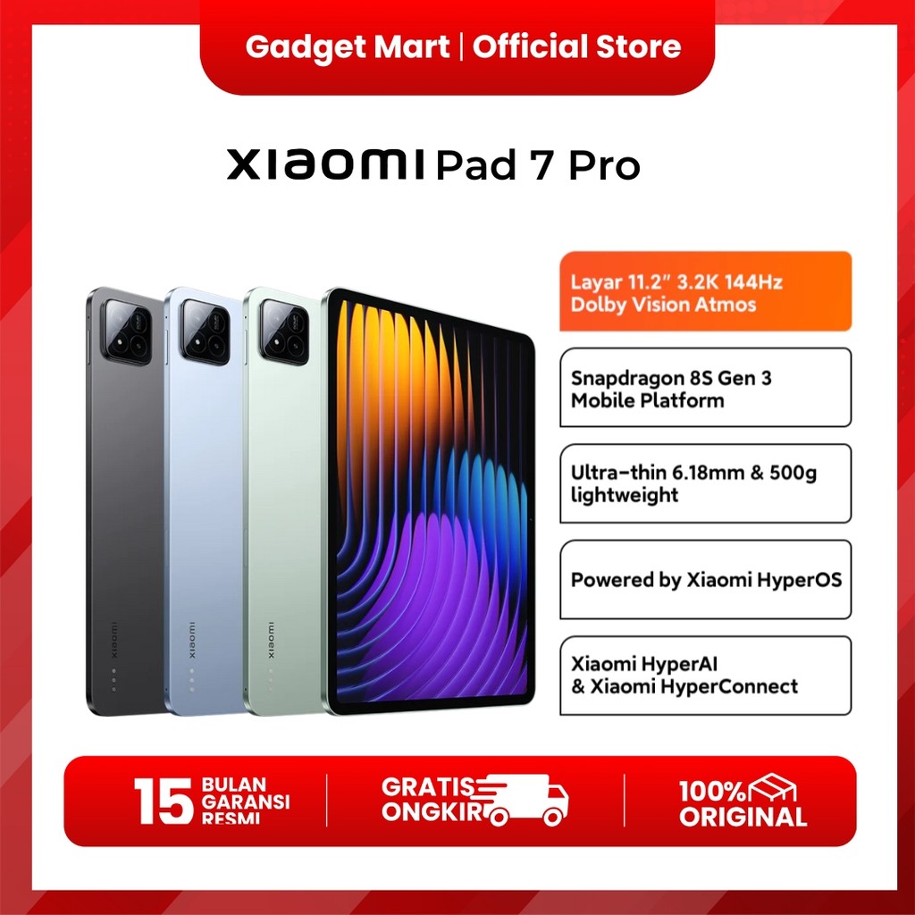 Xiaomi Pad 7 Pro 12/512GB  - Garansi Resmi