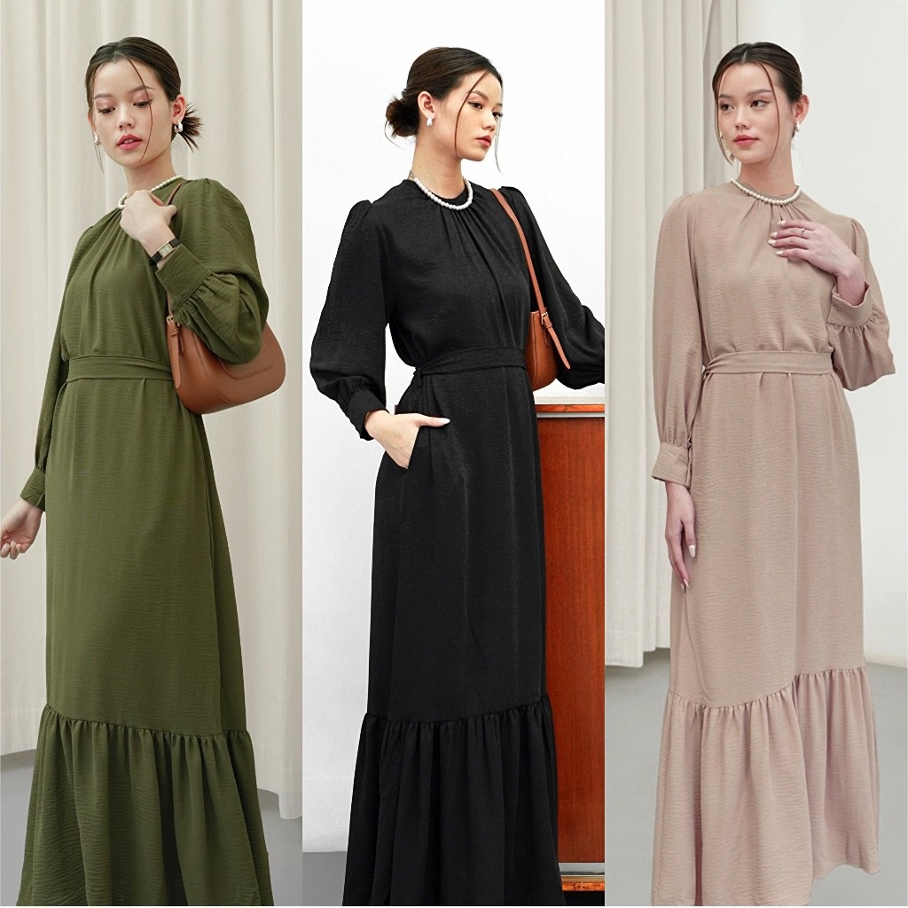 MINA - Alaia Raya Dress - Dress Lebaran Gamis Wanita Elegan MURAH
