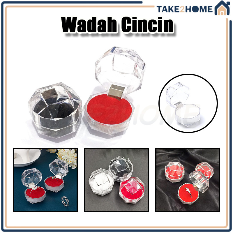 Kotak Tempat Cincin/kotak cincin acrylic macam macam motif/Wadah Cincin