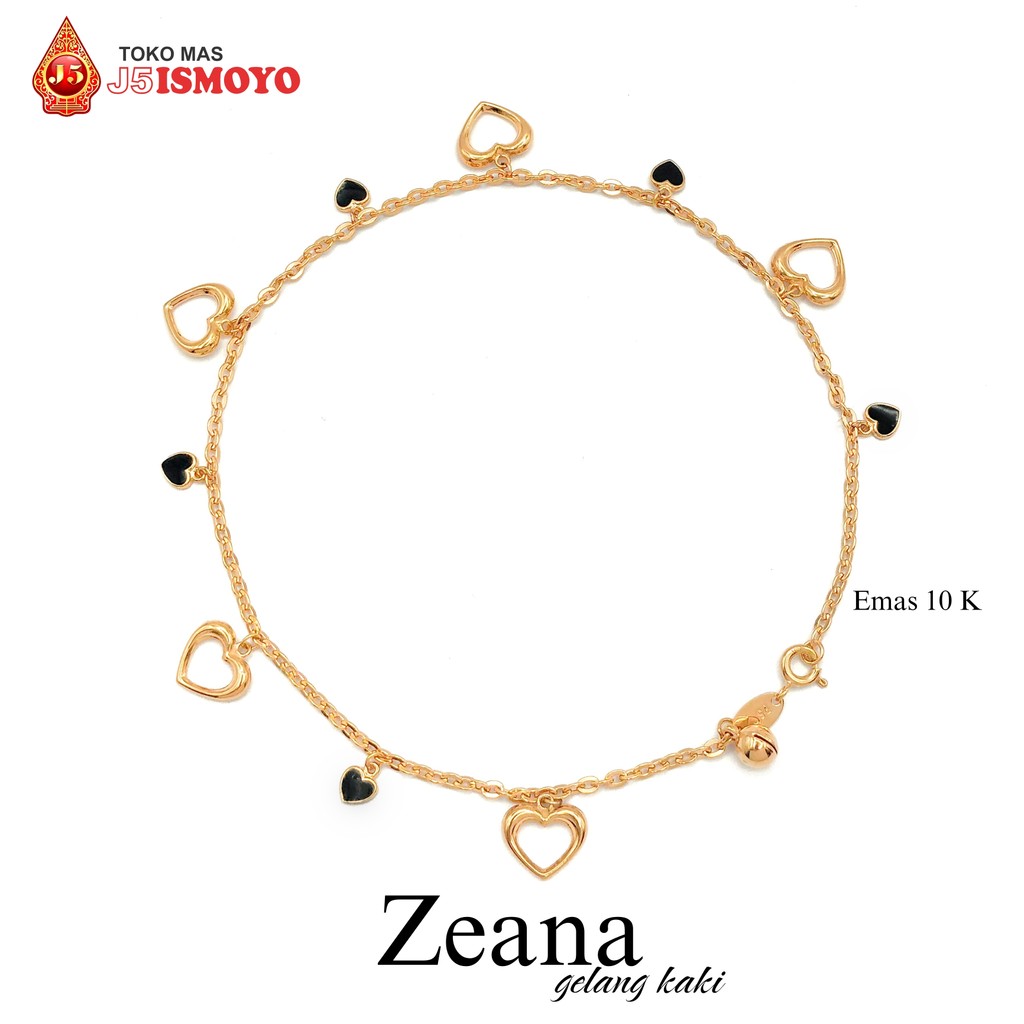 Gelang Kaki Emas Mas Asli Rantai Zeana J5 Ismoyo