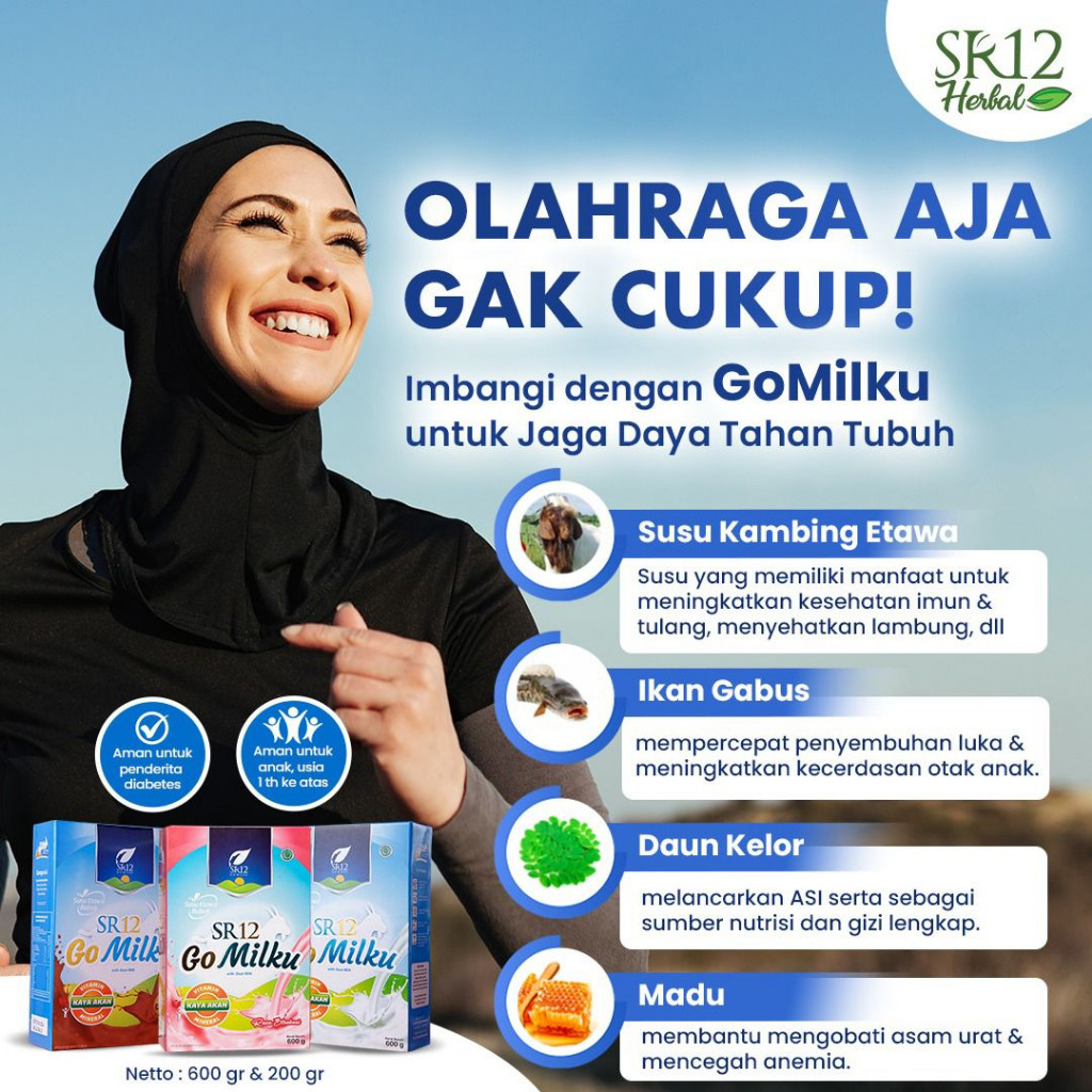 

SR12 GOMILKU SUSU KAMBING ETAWA PREMIUM 600 GR - ORIGINAL - SUSU ETAWA - GOAT MILK- BEST SELLER
