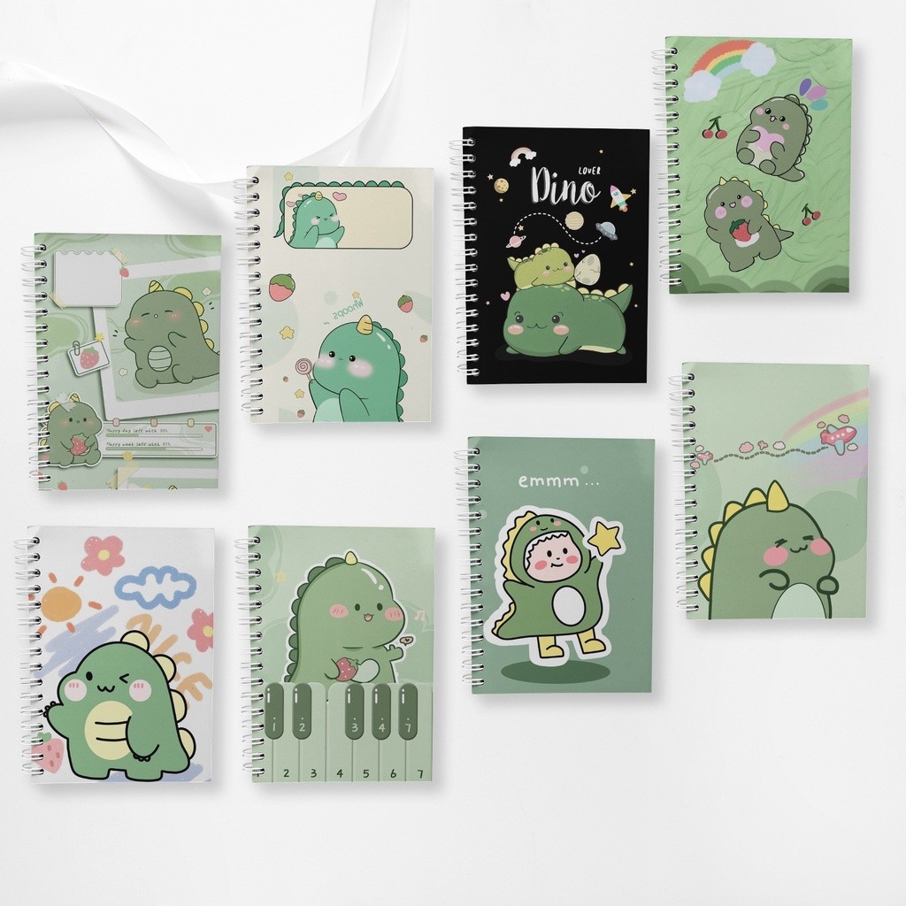 

Note Book Spiral Large (10 cm X 14 cm) Edisi Dino Cartoon / Notebook A6 Custom / Seminar Kit Surabaya