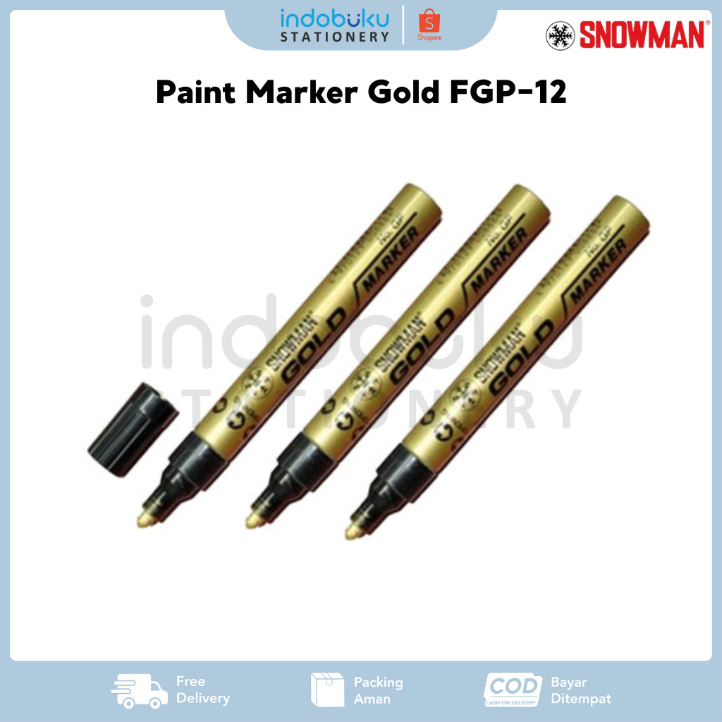 

Paint Marker Gold Snowman GP-12 / Spidol Emas Besar Snowman GP-12