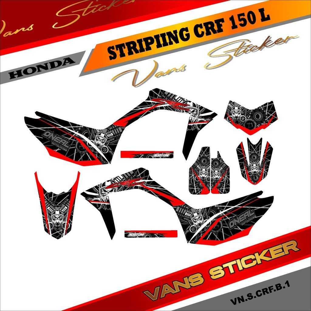 Sticker Striping CRF 150L-lis sticker variasi motor crf 150L