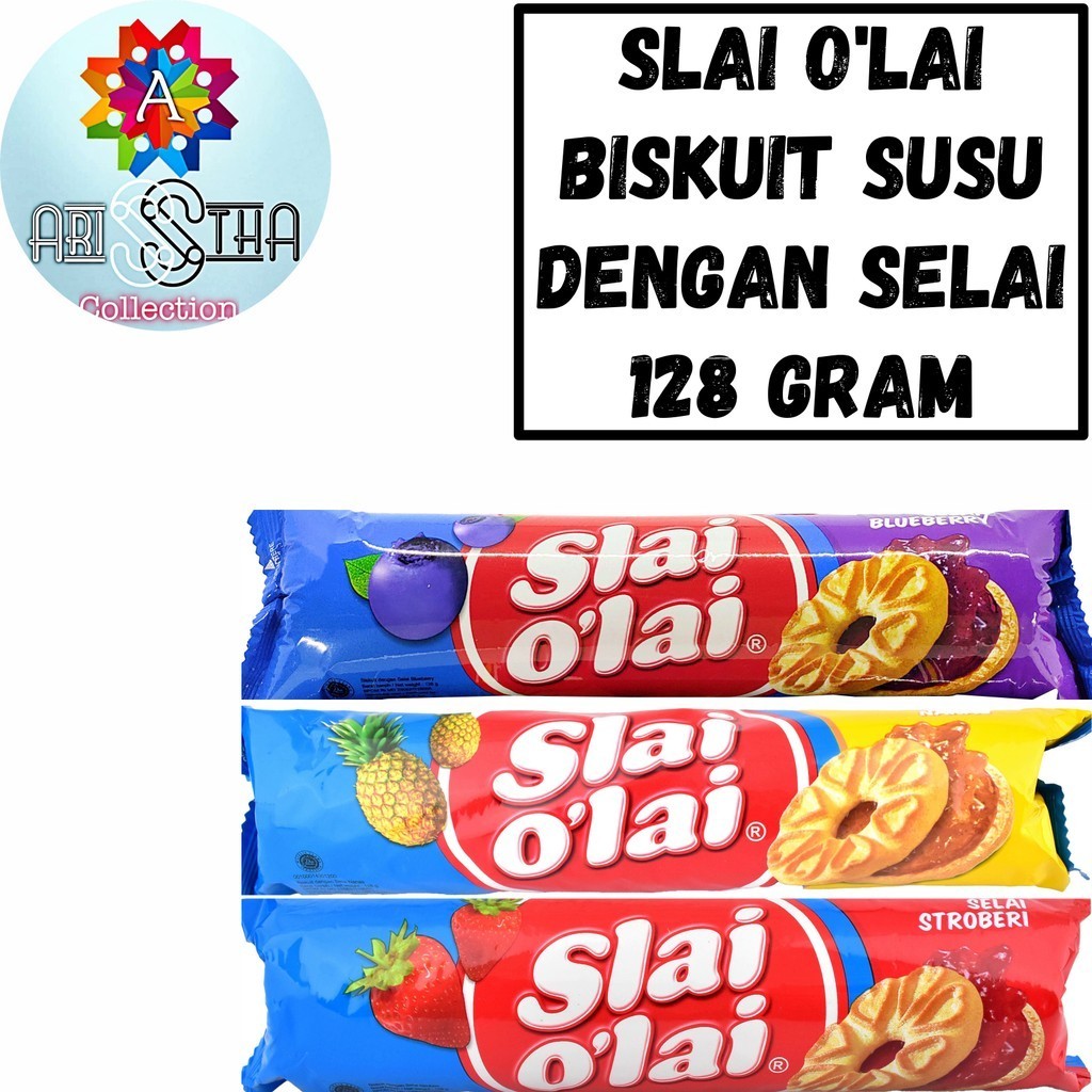 

slai Olai Biskuit Susu Selai Rasa Buah 128 Gram