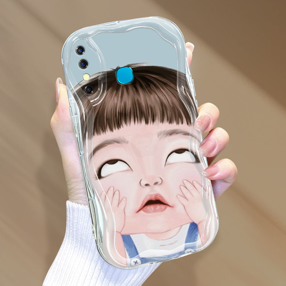 Infinix Hot 8 Pro X650 X650C Untuk Hp Casing Phone Case Handphone Soft Cover Funny Baby Kesing Cream Cassing