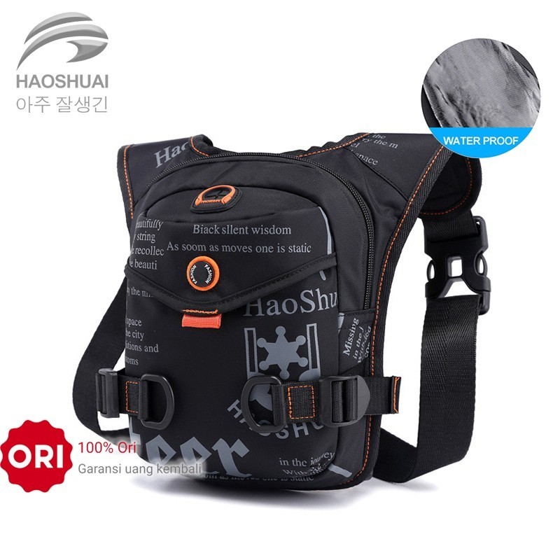 HAOSHUAI 5126 Tas Selempang Pria Waistbag Pria Waterproof