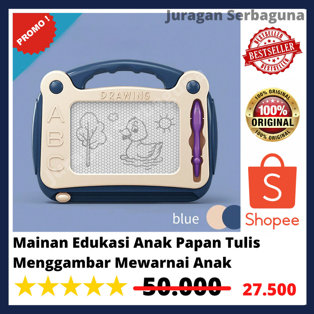 

Mainan Edukasi Anak Papan Tulis Menggambar Mewarnai Anak / Papan Tulis Hapus / Magnetic Drawing Board Colorful