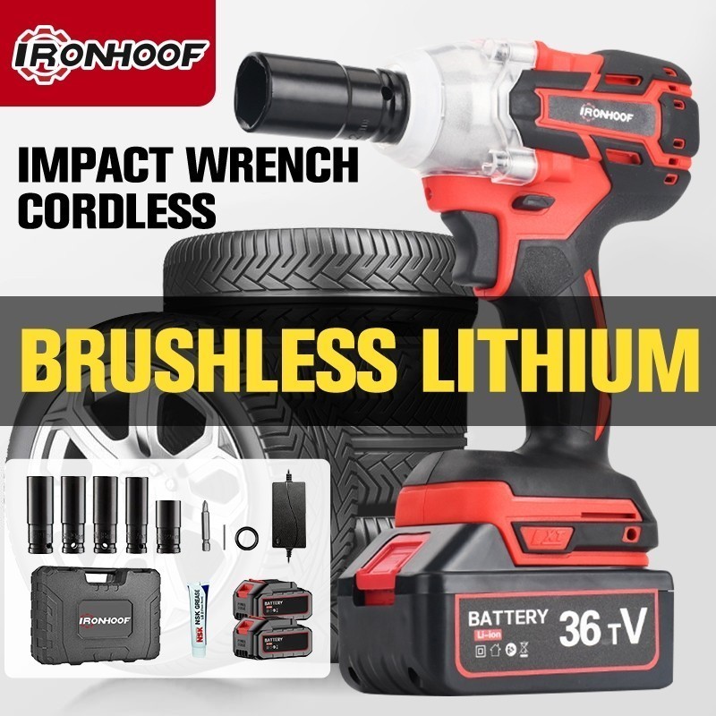 Bor impact portable Bor impact 24V Cordless Impact Wrench Brushless Impact Baterai Mesin Bor Untuk B