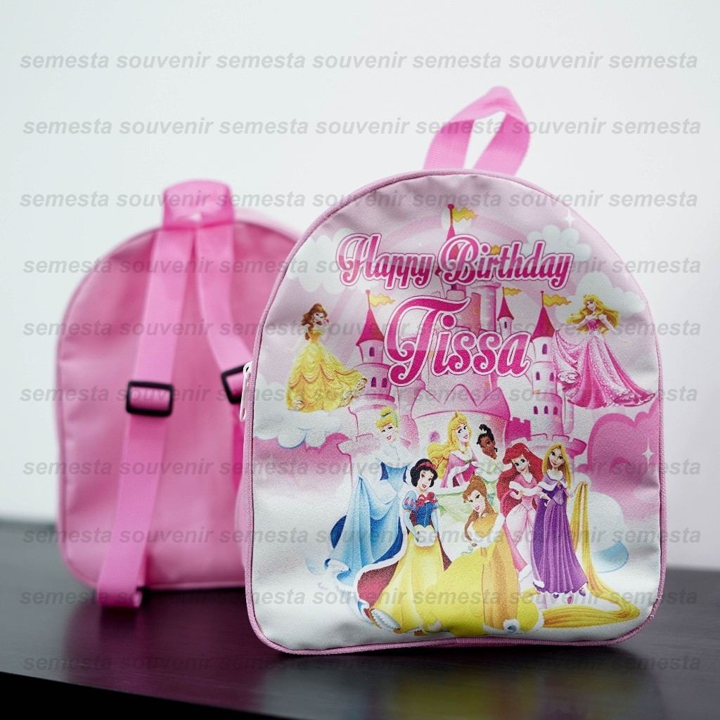 

Custom Tas Pesta Ulang Tahun Anak Goodie Bag Model Oval Resleting Ransel Premium