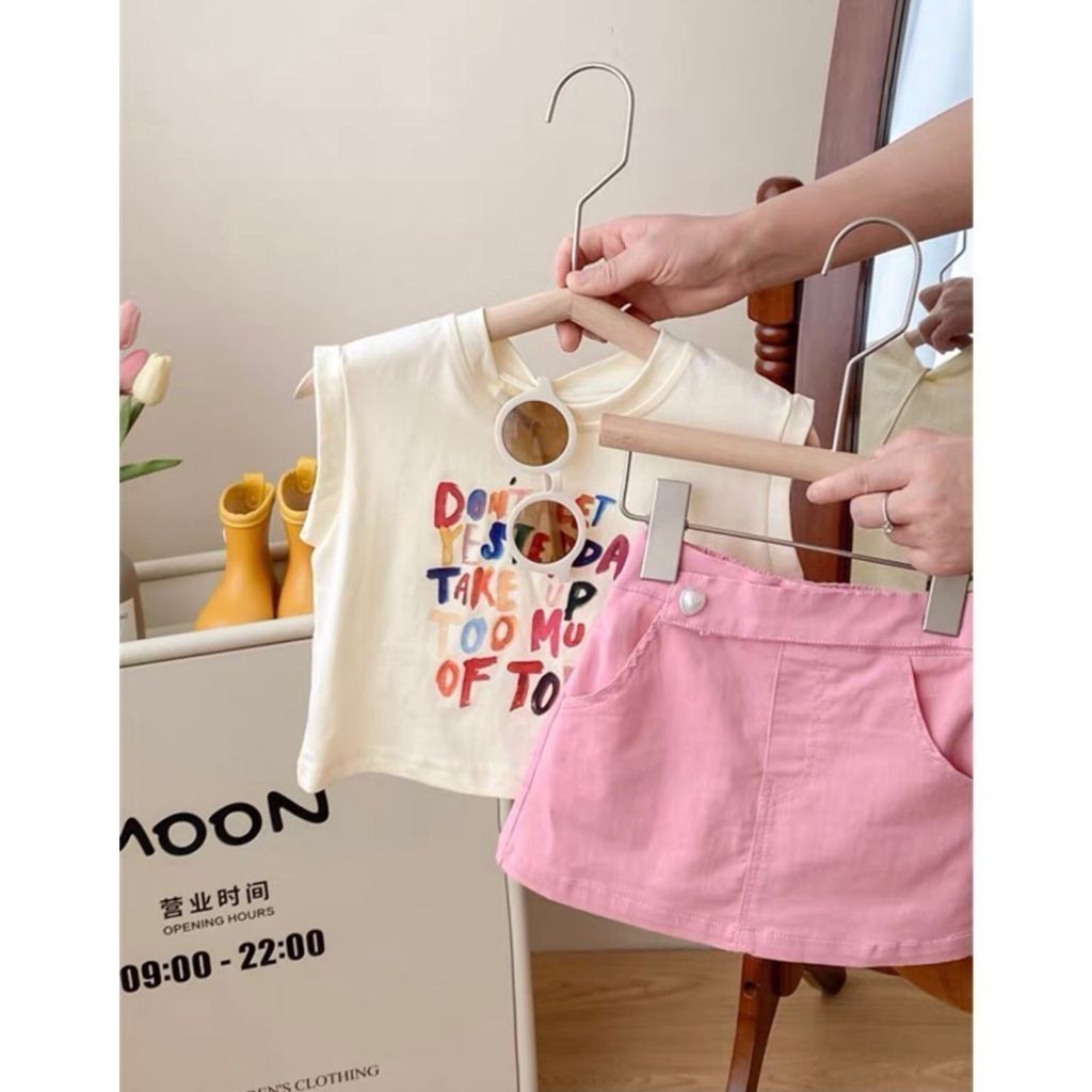 Setelan Rok Anak Perempuan Set Rok Anak Perempuan 2-6Tahun Bahan Katun Baju Anak Perempuan Setelan R