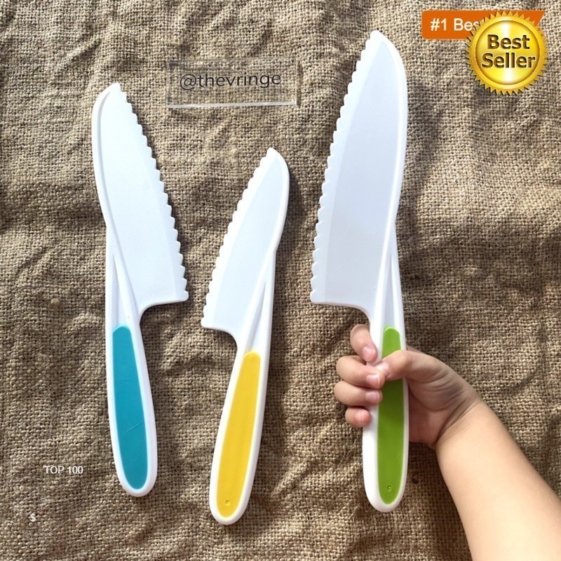 Pisau Anak Set isi 3 Kids Knives / Plastic Knife Pisau Dapur Anak