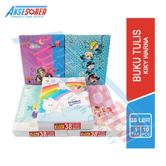 

Buku Tulis Sekolah Kiky [Isi 38 Lembar/Random/10 Buku] / Write Book Kiki [1 Pack]