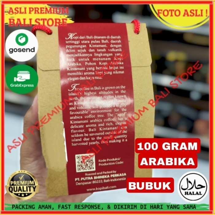 

OLEH OLEH MINUMAN KHAS ASLI ORI ORIGINAL BALI BUBUK SERBUK KOPI ARABIKA 100 GRAM GR