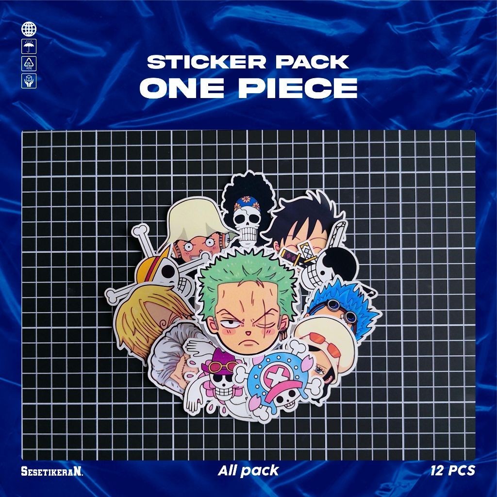 

COD✨ Sesetikeran Pack Anime One Piece Lucu Sticker Cute Keren Untuk Koper Laptop Skateboard
