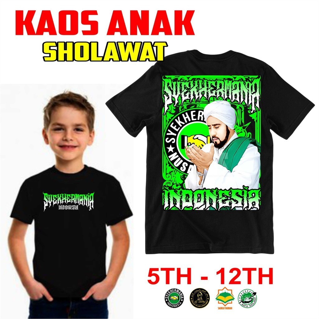 Kaos Bayi & Anak Syekhermania METAL SYEKHER Habib Syech Syekher mania Pecinta Sholawat Tshirt Santri