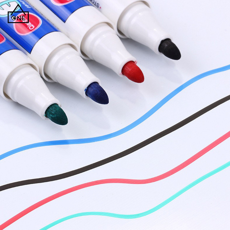 

COD❤️Pena Penanda Berbasis Air Hitam Pena Penanda Kepala Besar Pena Papan Tulis yang Dapat Dihapus