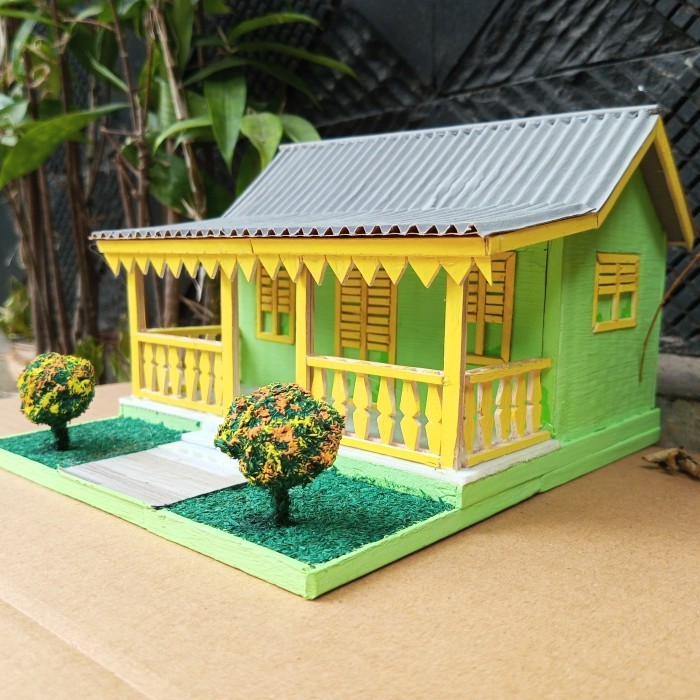 maket miniatur rumah adat betawi , miniatur rumah kebaya adat betawi