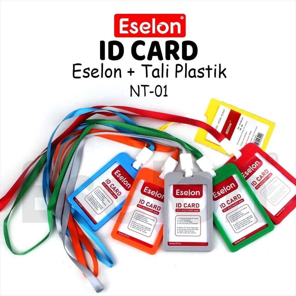 

Eselon ID Card Holder + Tali / Lanyard Plastik Warna - NT-01