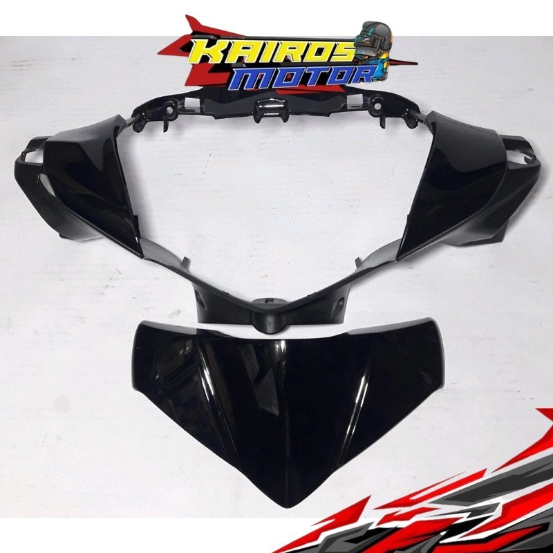 Batok Depan Supra X 125 Helm In 2011 2012 2013 Hitam | front handle cover WIN | kepala lampu motor h