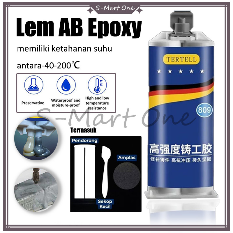 Lem Besi AB Epoxy Metal Untuk Reparasi Mobil /Lem Las Besi Tahan Panas/Lem Metal Repair Metal Radiat