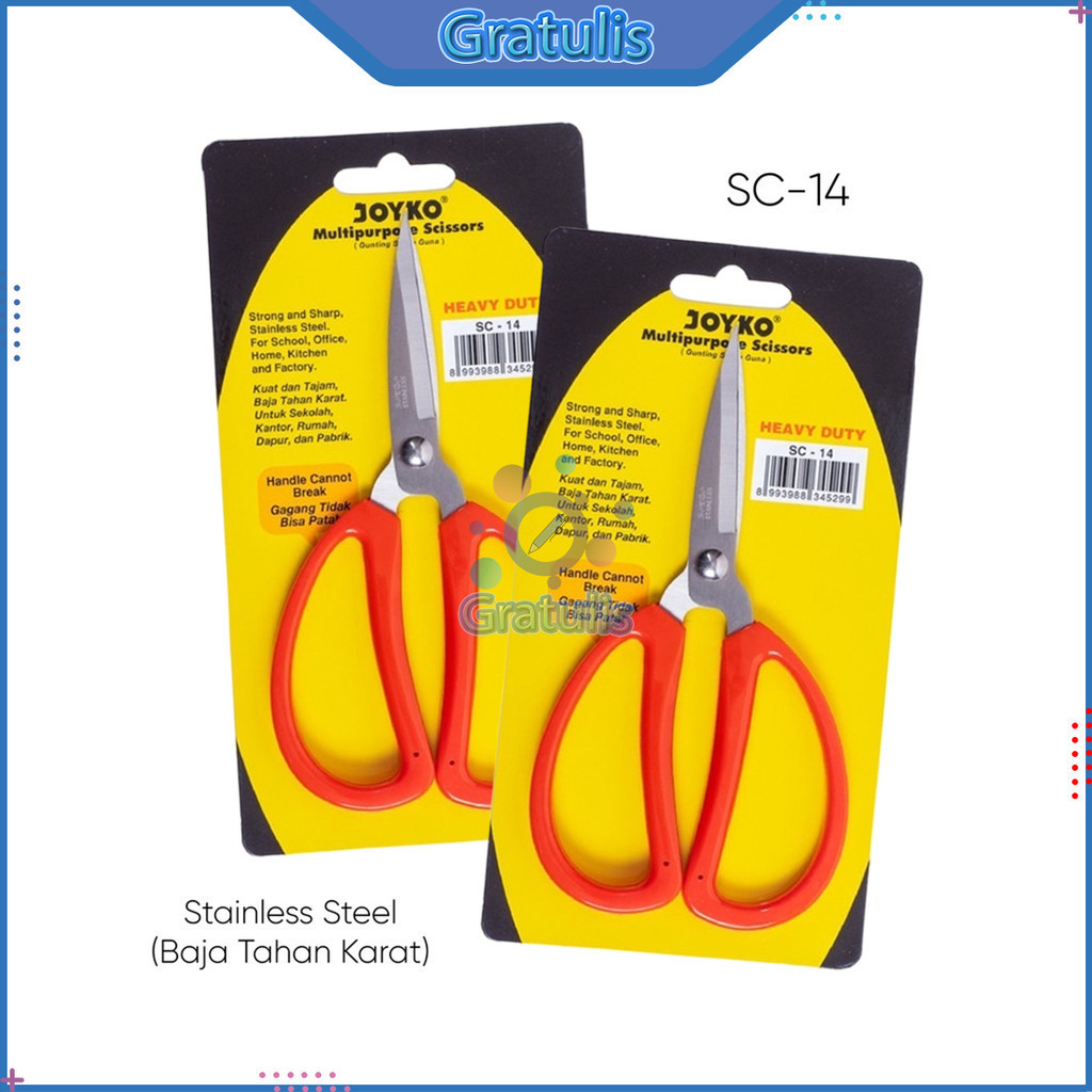 

GUNTING DAPUR JUMBO JOYKO SCISSORS [SC-14] / GUNTING SAYUR KERTAS KAIN / GUNTING PLASTIK SUPER TAJAM / ALAT POTONG RAMBUT / ALAT PEMOTONG RUMPUT JOYKO