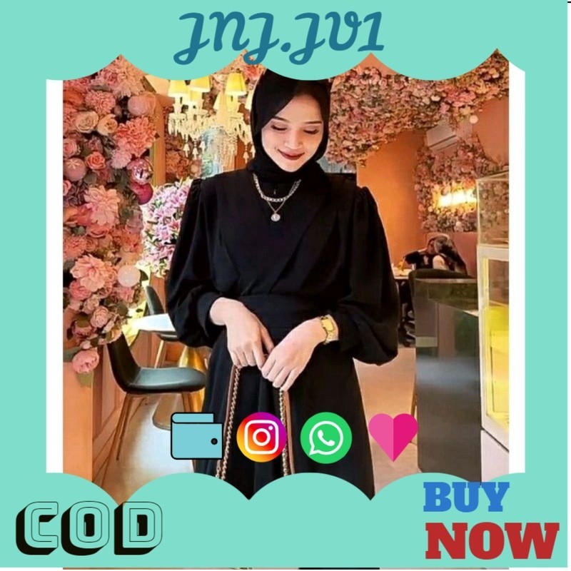 5.5 BIG SALE Gaudy maxi gamis cerutty babydoll//theressa dress terbaru//gamis muslim//baju kondangan