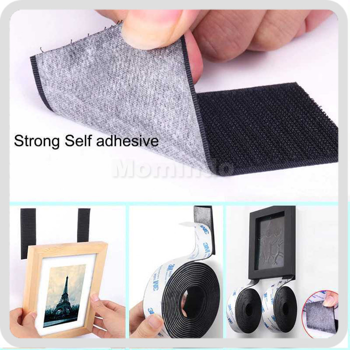 

Lakban Perekat Isolasi Velkro Strap Prepet Hook Loop Magic Nilon Tape Sticker